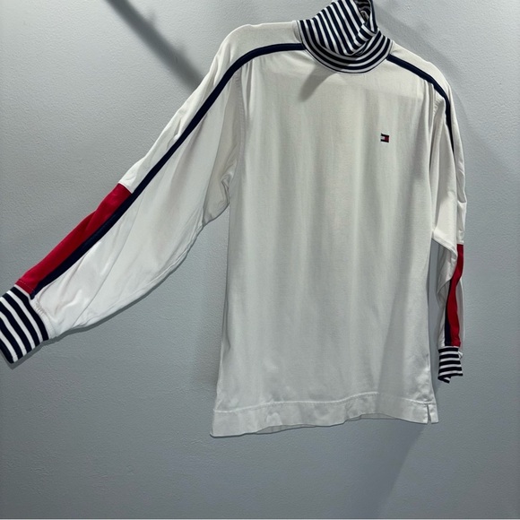 Vintage 90s Retro Vintage Tommy Hilfiger Long Sleeve Stripe Collar Shirt Large - Picture 4 of 9